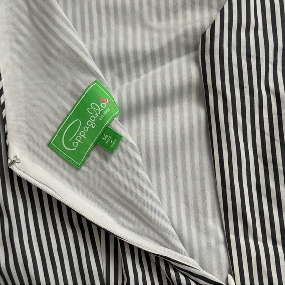 Pappagallo Black and White Striped Long Sleeve Dress - Picture 5 of 5